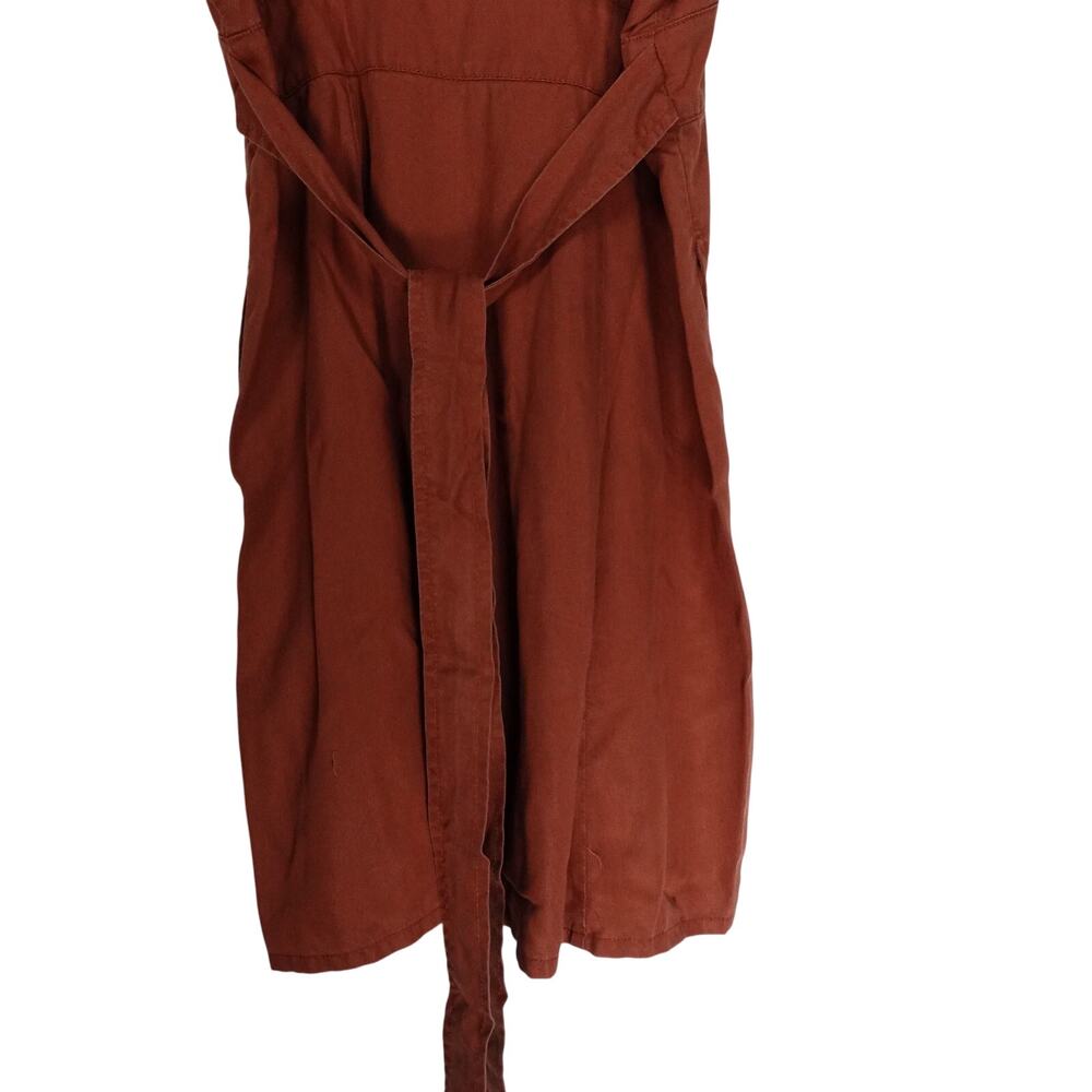 Quince Rust Button-Front Mini Dress - Picture 10 of 10